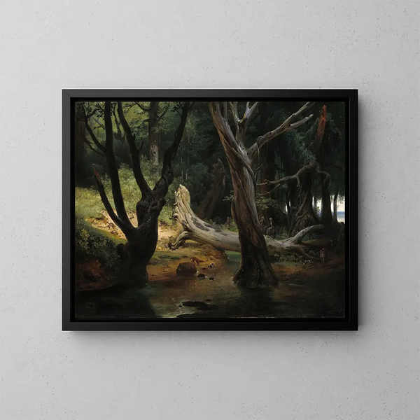 Vertrek voor de jacht in de pontijnse moerassen - Horace Vernet — ingelijst kunstwerk aan de muur