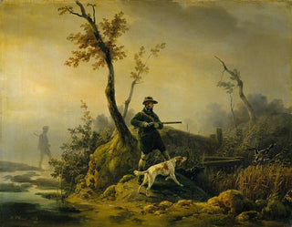 Jacht op eenden - Horace Vernet — weergave van het kunstwerk