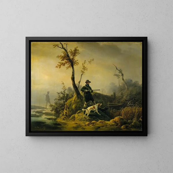 Jacht op eenden - Horace Vernet — ingelijst kunstwerk aan de muur