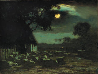 Horatio Walker - Sheepyard Moonlight.webp