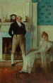 Becky Sharp et Lord Steyne - Howard Pyle — weergave van het kunstwerk