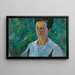 Portrait of a young girl - Hubert Landa — framed artwork on a wall