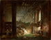 van een kluizenaar die bidt in de ruïnes van een Romeins tempel - Hubert Robert — weergave van het kunstwerk