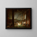 van een kluizenaar die bidt in de ruïnes van een Romeins tempel - Hubert Robert — ingelijst kunstwerk aan de muur