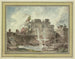 Een Romeinse fontein met een vrouw die water opvangt - Hubert Robert — weergave van het kunstwerk