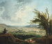 Een uitgestrekt landschap bij Parijs - Hubert Robert — weergave van het kunstwerk