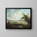 Een uitgestrekt landschap bij Parijs - Hubert Robert — ingelijst kunstwerk aan de muur