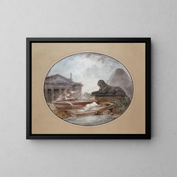 Caprice architectural - Hubert Robert — ingelijst kunstwerk aan de muur