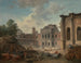 Sloop van het kasteel van Meudon - Hubert Robert — weergave van het kunstwerk