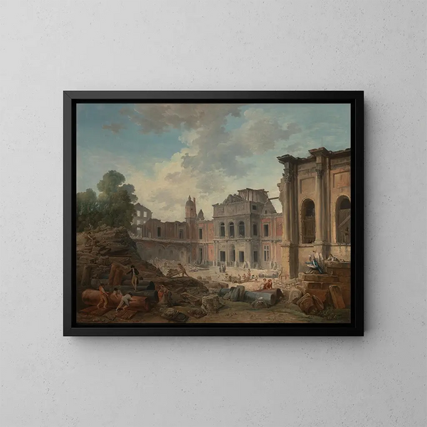 Sloop van het kasteel van Meudon - Hubert Robert — ingelijst kunstwerk aan de muur