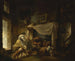 Landelijke keuken in ruïnes - Hubert Robert — weergave van het kunstwerk