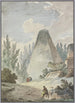 Pyramide à sommet brisé dans un paysage de ruines antiques - Hubert Robert — weergave van het kunstwerk