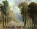 Maaltijd geserveerd aan de troepen in een laan van de Champs-Élysées of in het park van Saint-Cloud - Hubert Robert — weergave van het kunstwerk