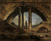 Vue fantasierijke Romeinse - Hubert Robert — weergave van het kunstwerk