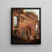 Romeinse ruïnes met wassende vrouwen - Hubert Robert — ingelijst kunstwerk aan de muur