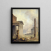 Romeinse ruïnes op het Forum met het Colosseum en de Obelisk - Hubert Robert — ingelijst kunstwerk aan de muur