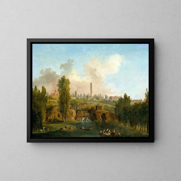 Vue du parc de Mrville - Hubert Robert — ingelijst kunstwerk aan de muur