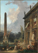 Ménestrels errants - Hubert Robert — weergave van het kunstwerk