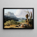 Lavandière dans un paysage - Hubert Robert — ingelijst kunstwerk aan de muur