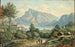 Vue du Monastère de Mondsee et du Drachenwand - Hubert Sattler — weergave van het kunstwerk