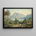 Vue du Monastère de Mondsee et du Drachenwand - Hubert Sattler — ingelijst kunstwerk aan de muur