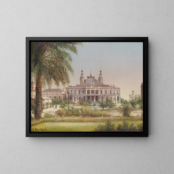 Monte-Carlo - Hubert Sattler — ingelijst kunstwerk aan de muur