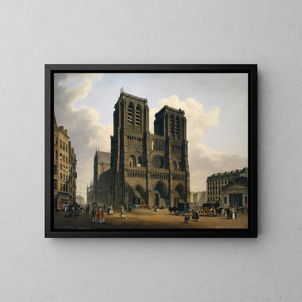 Notre-Dame de Paris - Hubert Sattler — ingelijst kunstwerk aan de muur