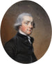 Portret van een heer in een zwarte jas - Hugh Douglas Hamilton — weergave van het kunstwerk