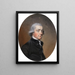 Portret van een heer in een zwarte jas - Hugh Douglas Hamilton — ingelijst kunstwerk aan de muur