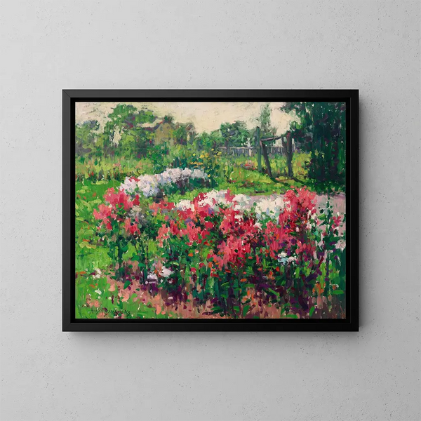 Het open tuin - Hugh Henry Breckenridge — ingelijst kunstwerk aan de muur