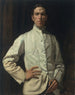 Zelfportret in witte jas - Hugh Ramsay — weergave van het kunstwerk