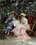 Zittend onder de pergola - Hugo Birger — weergave van het kunstwerk