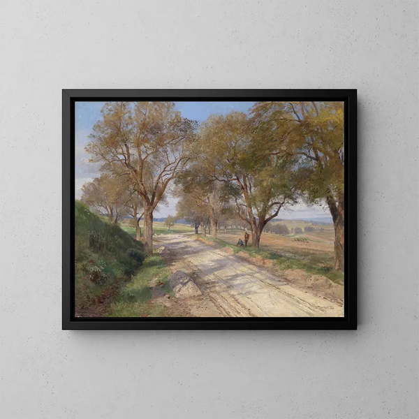 Route de campagne près de Plankenberg - Hugo Darnaut — ingelijst kunstwerk aan de muur