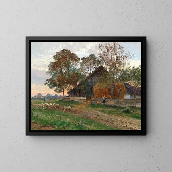 Motief van Plankenberg - Hugo Darnaut — ingelijst kunstwerk aan de muur