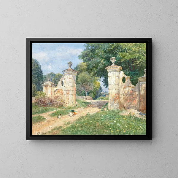Motief van Plankenberg - Hugo Darnaut — ingelijst kunstwerk aan de muur