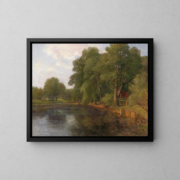 Motief aan Plankenberg - Hugo Darnaut — ingelijst kunstwerk aan de muur