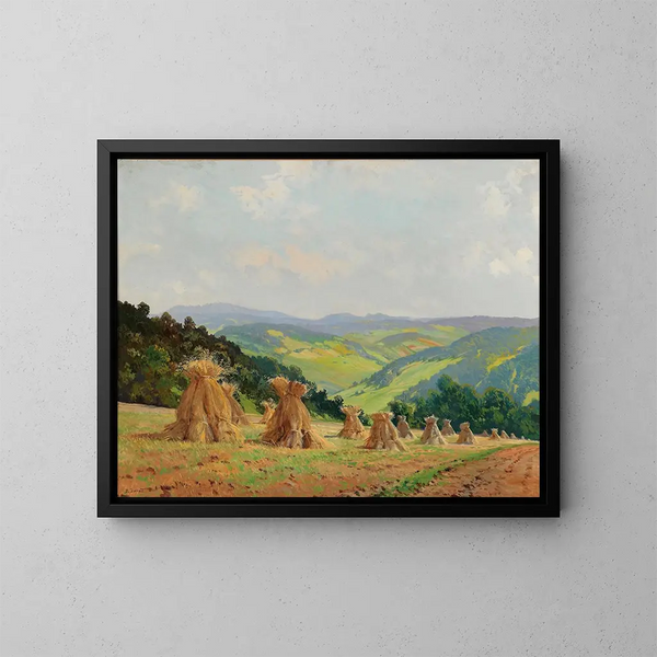 Landschap van de Préalpes van Waldviertel - Hugo Darnaut — ingelijst kunstwerk aan de muur