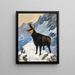Chamois in hoge berggebieden - Hugo Engl — ingelijst kunstwerk aan de muur