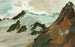 Bergtop met sneeuw in de hoge bergen - Hugo Hodiener — weergave van het kunstwerk