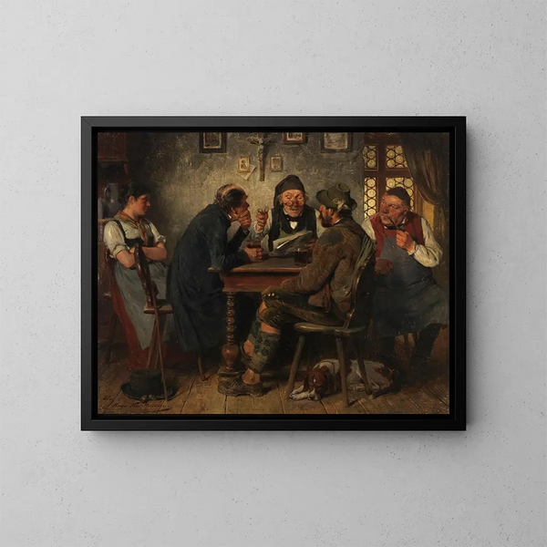 Le Liseur - Hugo Kauffmann — ingelijst kunstwerk aan de muur