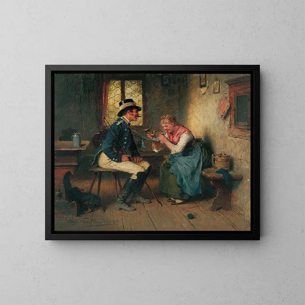 model met speekselklier - Hugo Kauffmann — ingelijst kunstwerk aan de muur