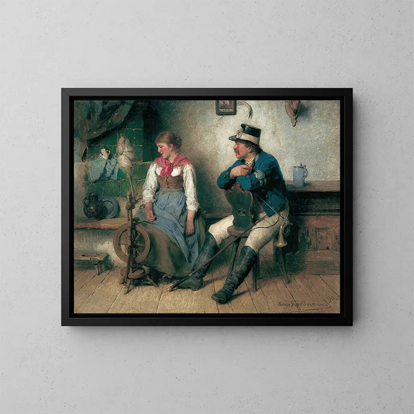 Voorzichtigheid benadering - Hugo Kauffmann — ingelijst kunstwerk aan de muur