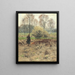Berger avec son troupeau au début du printemps - Hugo Mühlig — framed artwork on a wall