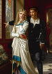 Hamlet en Ophelia - Hugues Merle — weergave van het kunstwerk