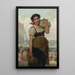 Laveuse à Étretat - Hugues Merle — ingelijst kunstwerk aan de muur