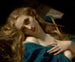 Marie Madeleine in de grot - Hugues Merle — weergave van het kunstwerk
