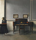 Ida in een interieur met piano - Vilhelm Hammershøi — weergave van het kunstwerk