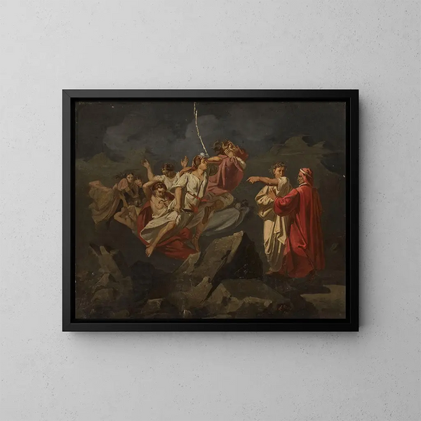Dante en Virgilius - Ignacy Gierdziejewski — ingelijst kunstwerk aan de muur