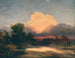 Een landschap bij zonsondergang - Ignaz Raffalt — weergave van het kunstwerk