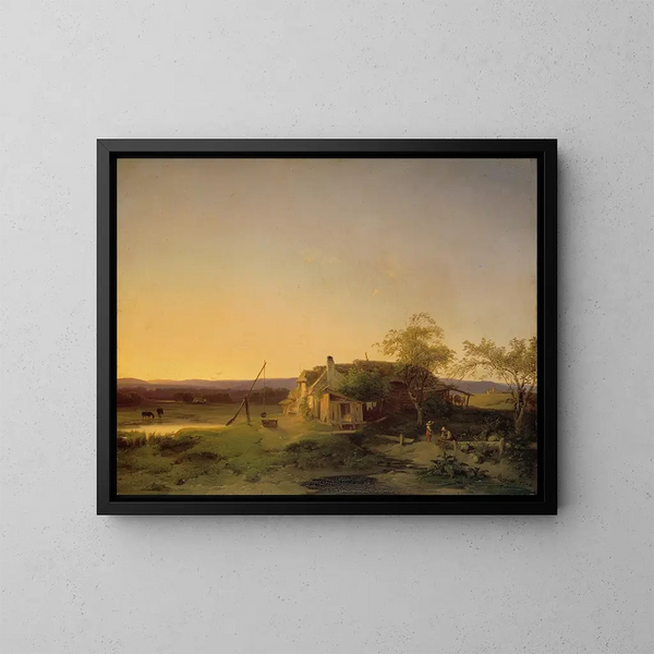 Landschap van de avond - Ignaz Raffalt — ingelijst kunstwerk aan de muur